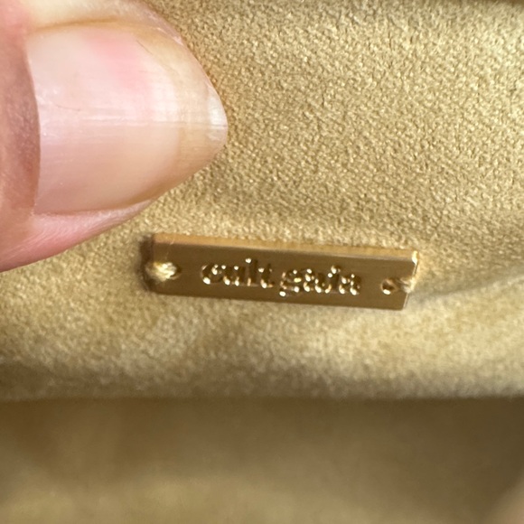 Cult Gaia tan Una clutch with Gold beaded handle - BRAND NEW WITH DUST BAG - Picture 12 of 13